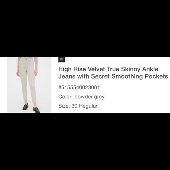 GAP high rise soft velvet pants - Picture 2 of 2